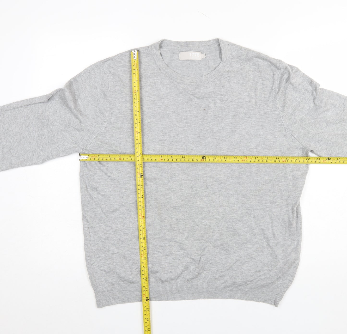 Debenhams Men Grey Large Crew Neck Viscose Knit Jumper