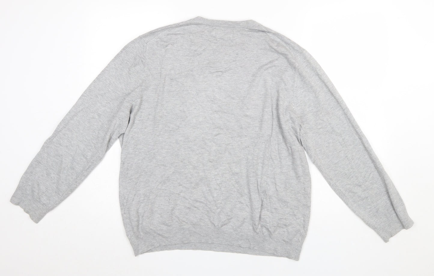 Debenhams Men Grey Large Crew Neck Viscose Knit Jumper