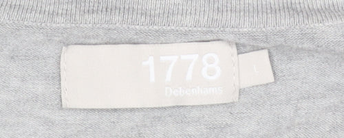 Debenhams Men Grey Large Crew Neck Viscose Knit Jumper