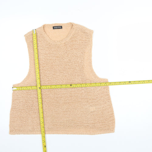 American Apparel Women's Beige Chunky Knit Sleeveless Vest M