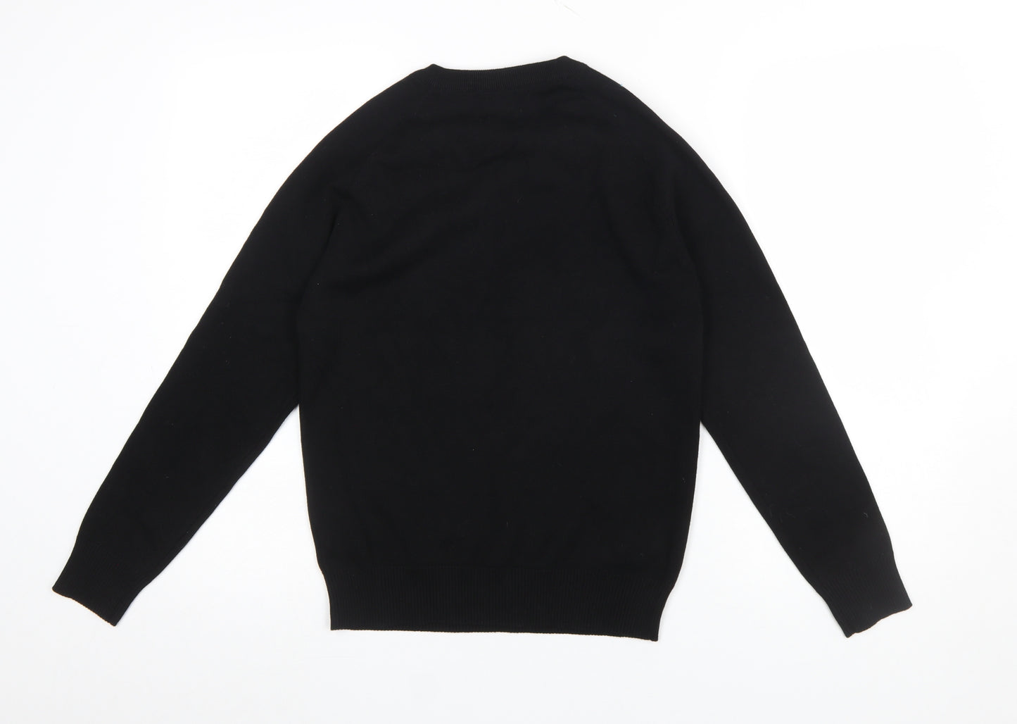 Next Boys Black V-Neck Cotton Blend Jumper 12 Years Classic Schoolwear