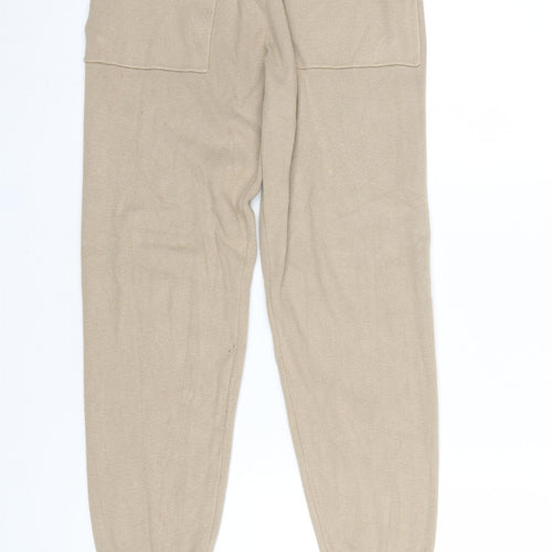New Look Women’s Beige Knit Jogger Trousers Size S