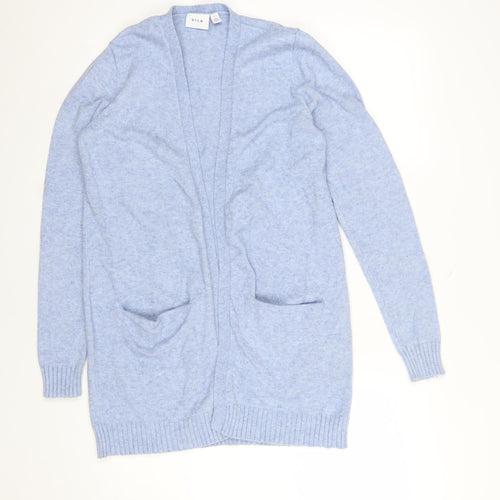 Vila Women Blue Long Sleeve Knit Cardigan Size S