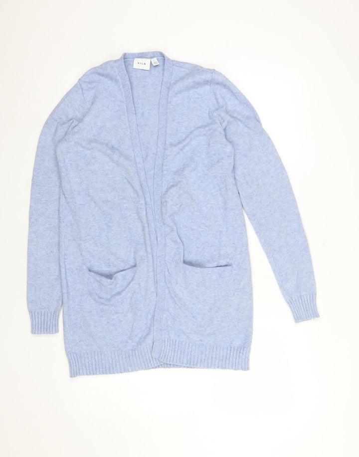 Vila Women Blue Long Sleeve Knit Cardigan Size S