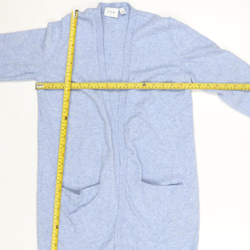 Vila Women Blue Long Sleeve Knit Cardigan Size S