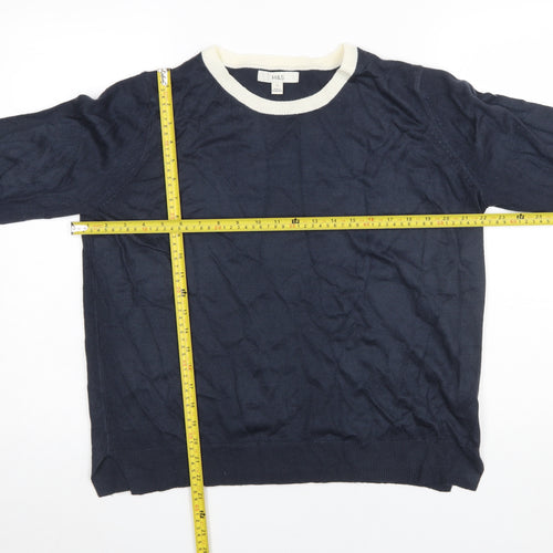 Marks and Spencer Women’s Blue Crew Neck Acrylic Jumper Size 14
