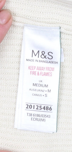 Marks and Spencer Women’s Beige Knit Long Sleeve Cardigan M