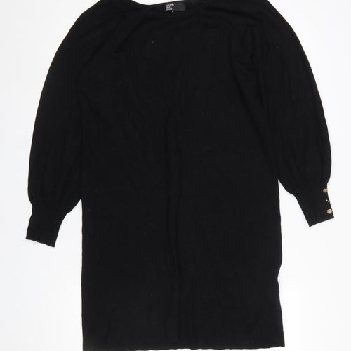 Friends Like These Women’s Black Knit Jumper Dress UK 12 Long Sleeve