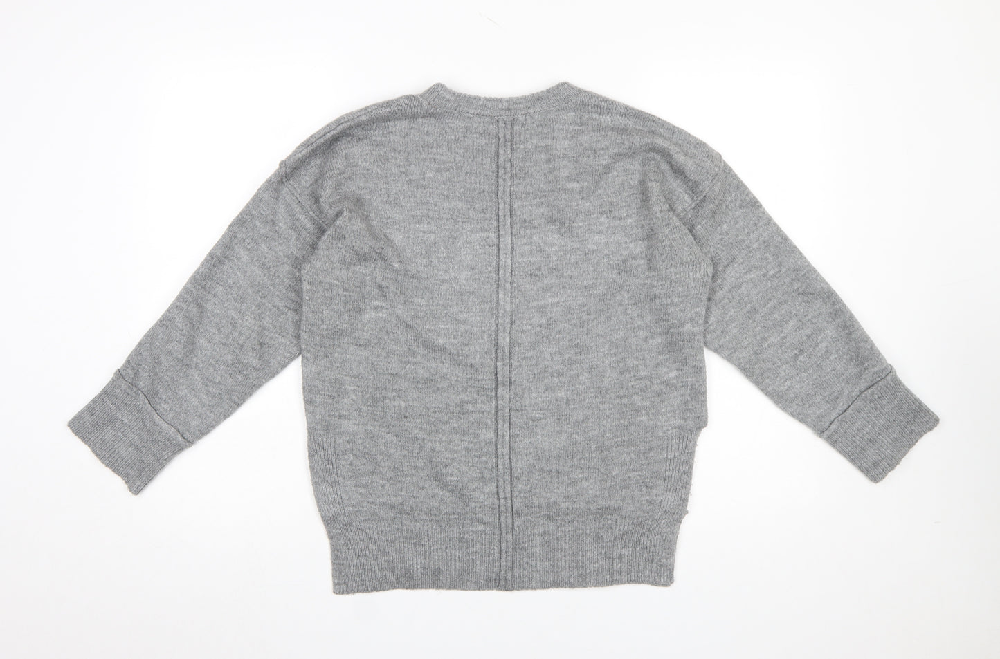 Oasis Womens Grey Crew Neck Pullover Jumper XS Acrylic Blend