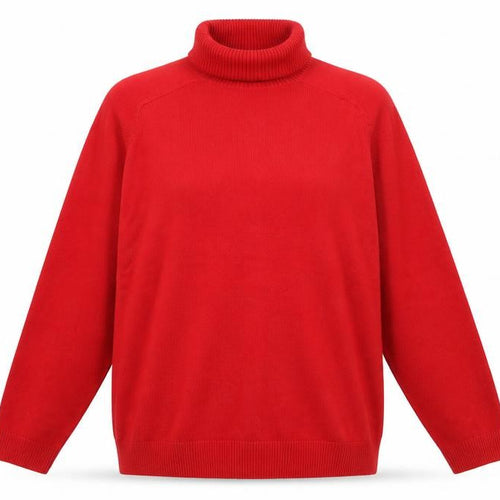 Marks and Spencer Women Red Roll Neck Long Sleeve Jumper Size L