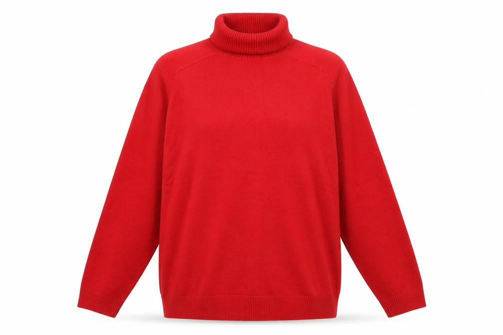 Marks and Spencer Women Red Roll Neck Long Sleeve Jumper Size L