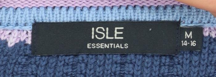 Isle Essentials Women's Multicoloured Cotton Striped Jumper M 14-16