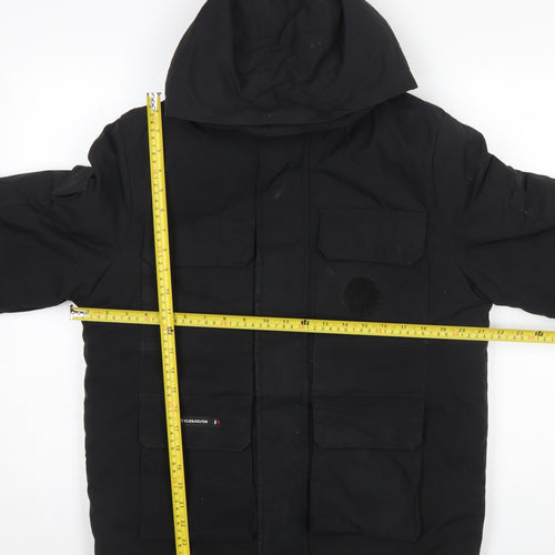 STYLE&DENIM Men’s Black Hooded Padded Parka Jacket L
