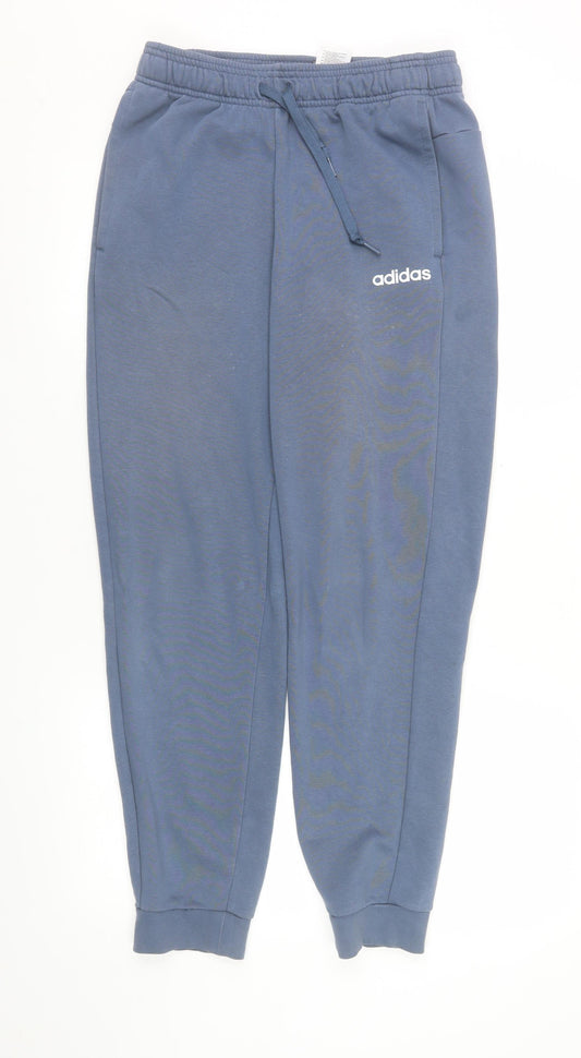 Adidas Men's Blue Small Jogger Sweatpants Tapered Fit Activewear