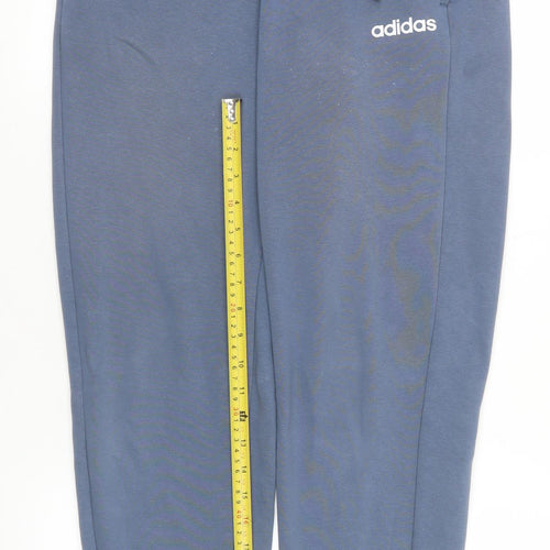 Adidas Men's Blue Small Jogger Sweatpants Tapered Fit Activewear