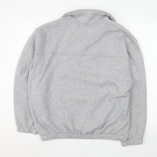 ASOS Men's Grey Collared Pullover Sweatshirt M Regular Fit