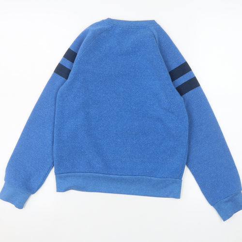 Marvel Boys Blue Captain America Sweatshirt Age 10 Crew Neck Fleece