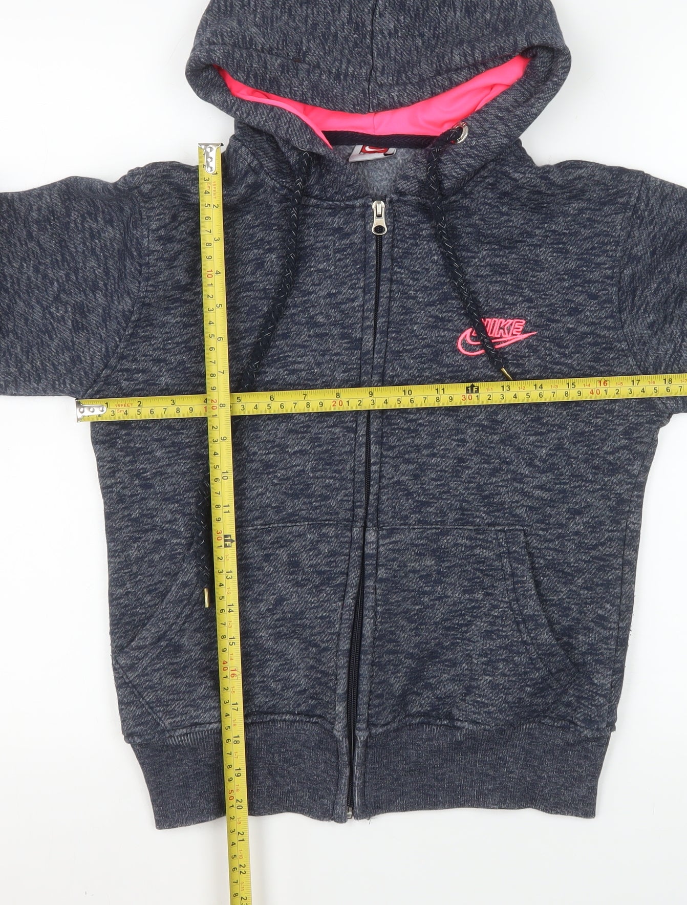Nike Women's Blue Hooded Full Zip Cotton Jacket Size S