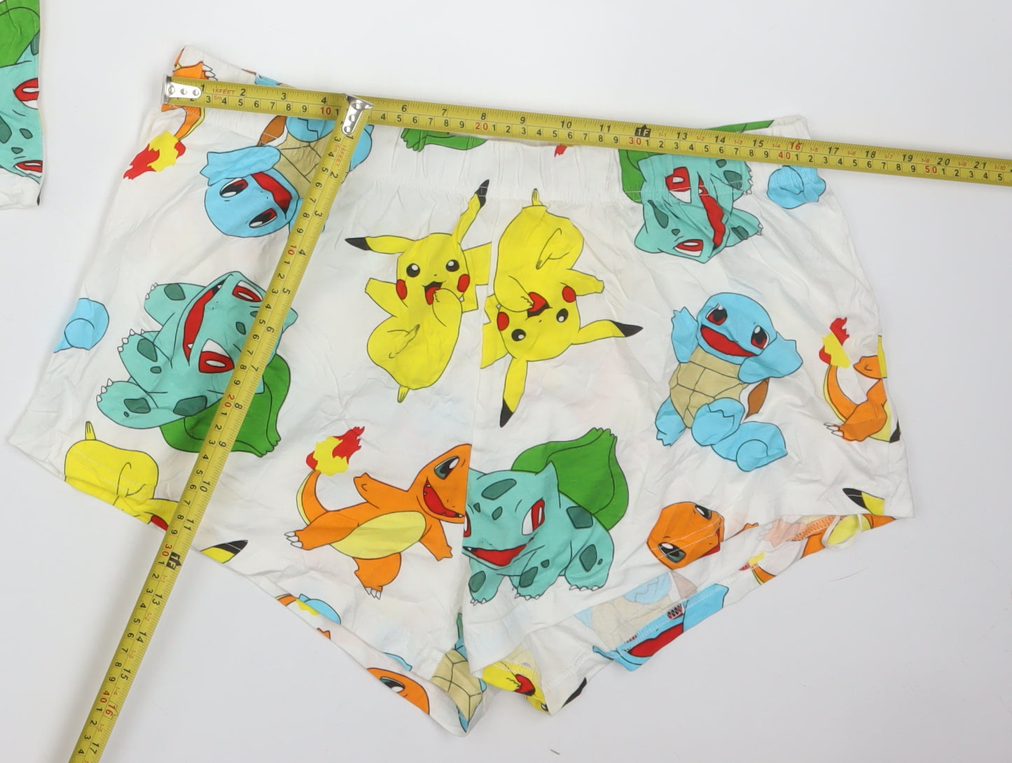 Primark Pokémon Women's Multicoloured Cotton Pyjama Set Size 12-14