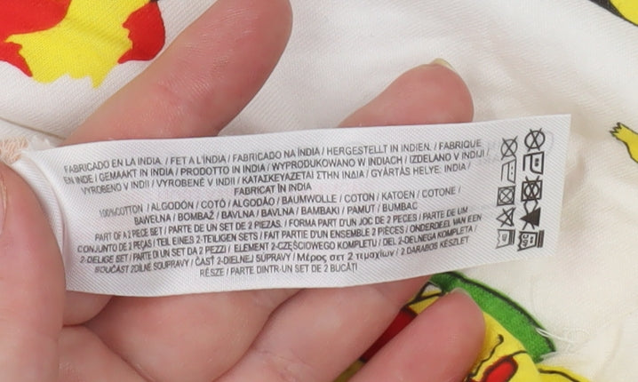 Primark Pokémon Women's Multicoloured Cotton Pyjama Set Size 12-14