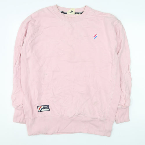 Superdry Men's Pink Crew Neck Cotton Sweatshirt XS