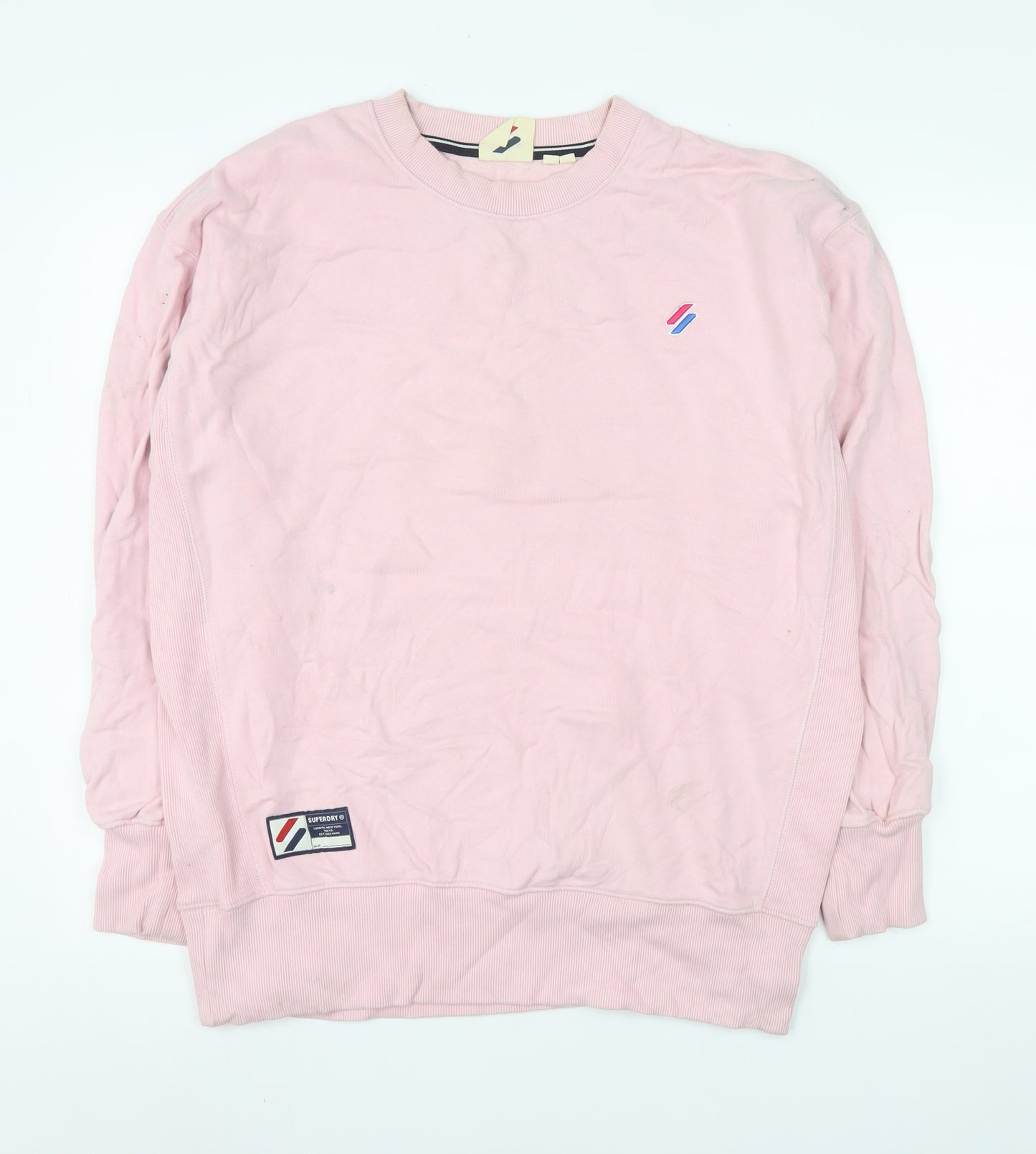 Superdry Men's Pink Crew Neck Cotton Sweatshirt XS