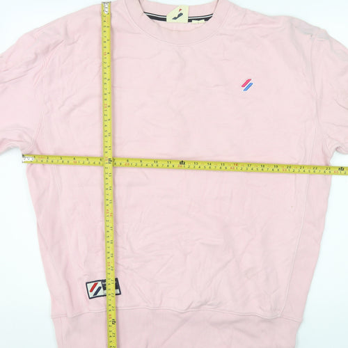 Superdry Men's Pink Crew Neck Cotton Sweatshirt XS