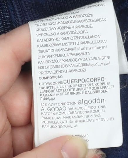 Under Armour Men’s Blue Full Zip Hooded Cotton Jacket Size M