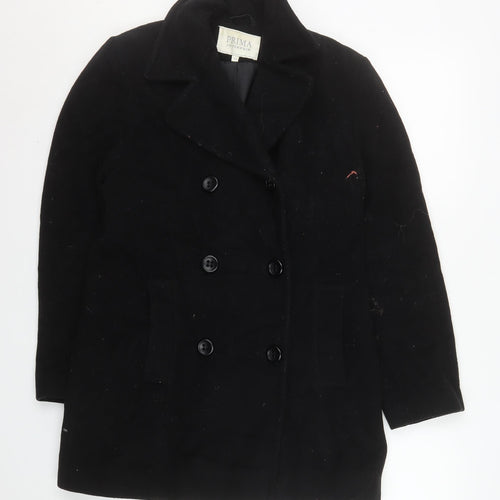 Prima Outerwear Women's Black Wool Blend Pea Coat Size 14