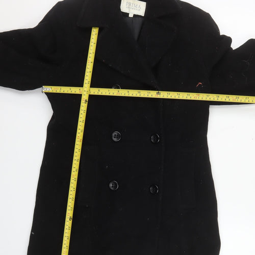 Prima Outerwear Women's Black Wool Blend Pea Coat Size 14