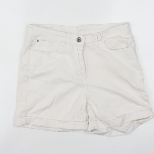 APT Women’s Ivory Chino Shorts Size 14 Stretch Cotton Twill