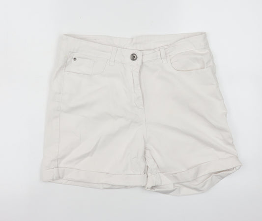 APT Women’s Ivory Chino Shorts Size 14 Stretch Cotton Twill