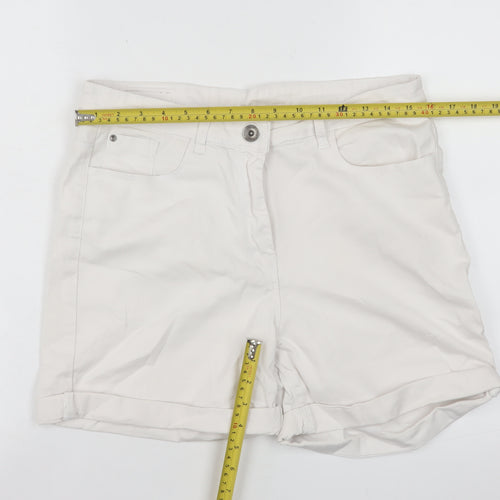 APT Women’s Ivory Chino Shorts Size 14 Stretch Cotton Twill