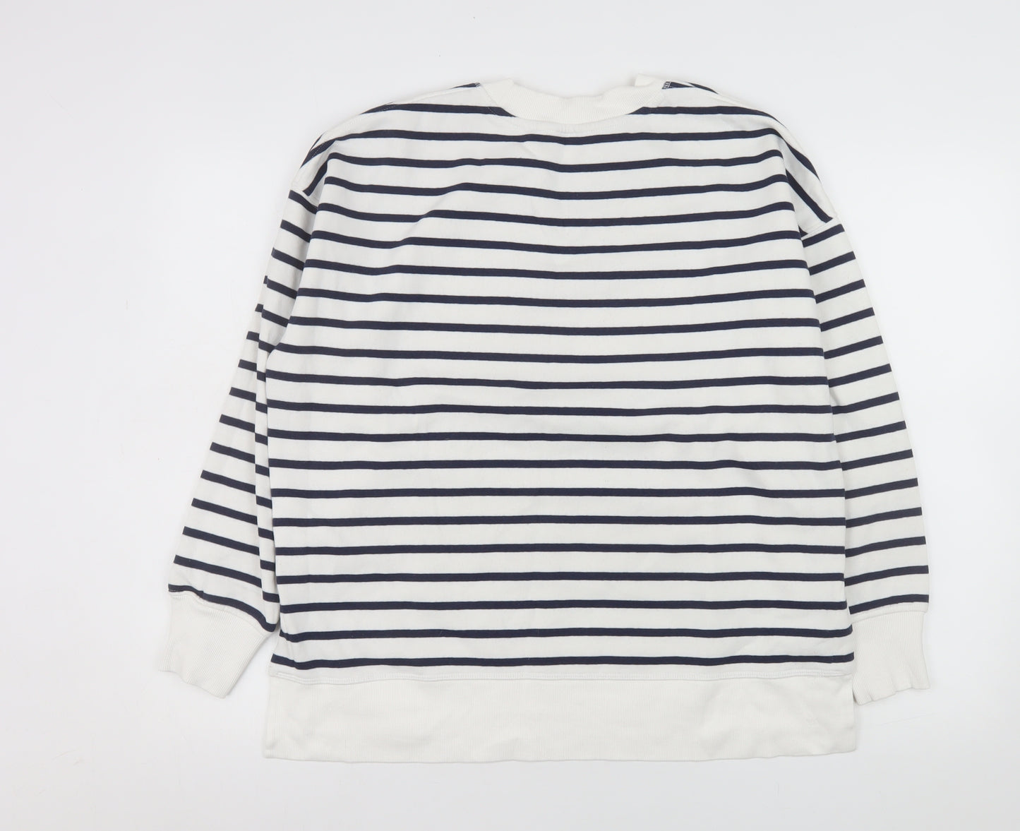 Primark Women’s Navy Stripe Pullover Sweatshirt 2XS Cotton Blend