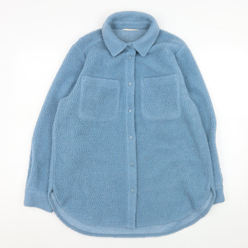 John Lewis Women’s Blue Fleece Button Jacket Size S
