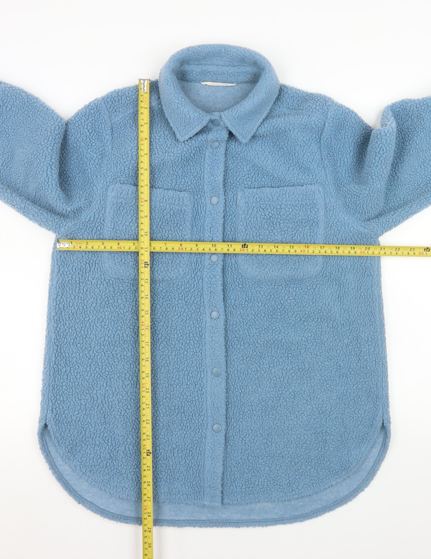 John Lewis Women’s Blue Fleece Button Jacket Size S