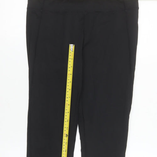 Calvin Klein Women Black Capri Leggings L Performance Activewear