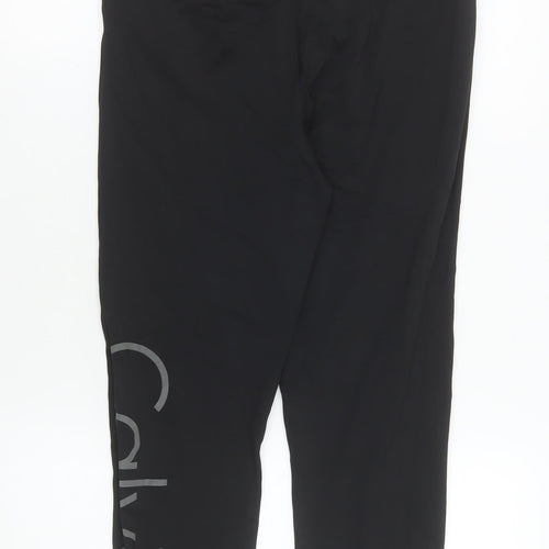 Calvin Klein Women Black Capri Leggings L Performance Activewear