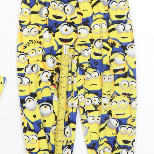 Minions Boys Yellow Fleece Pyjama Set 2-3 Years Long Sleeve Cartoon Nightwear