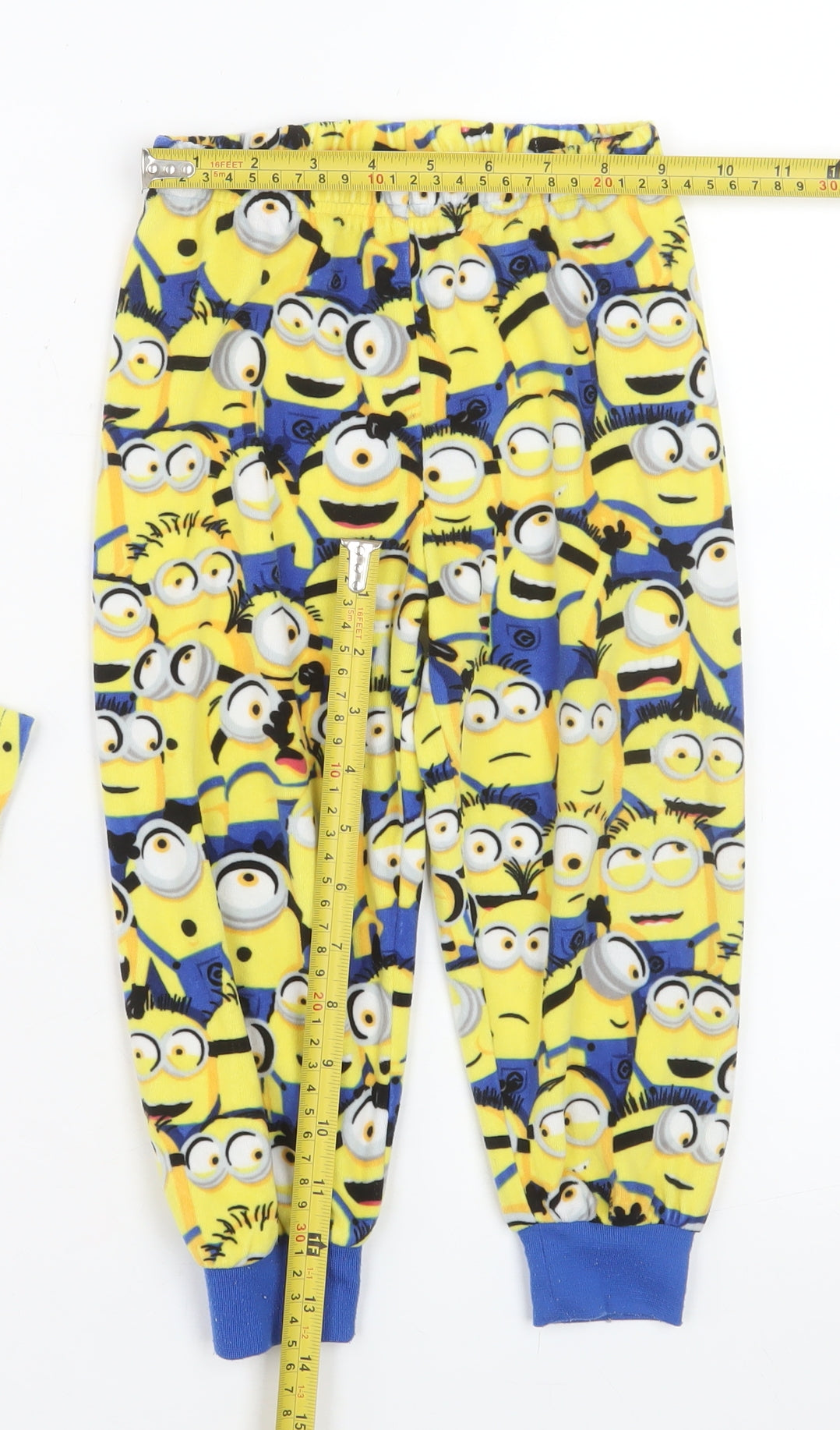 Minions Boys Yellow Fleece Pyjama Set 2-3 Years Long Sleeve Cartoon Nightwear