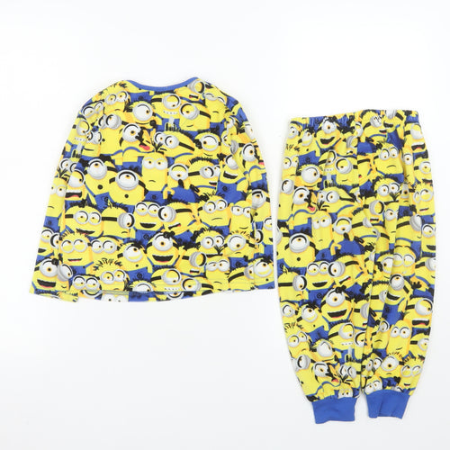 Minions Boys Yellow Fleece Pyjama Set 2-3 Years Long Sleeve Cartoon Nightwear