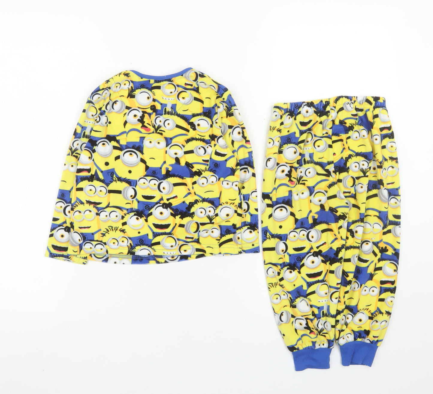 Minions Boys Yellow Fleece Pyjama Set 2-3 Years Long Sleeve Cartoon Nightwear