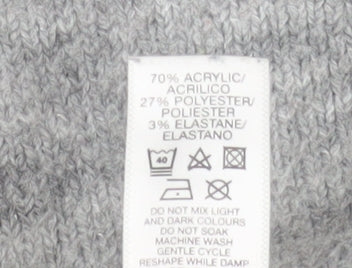 Dunnes Stores Women's Grey Embellished Crew Neck Pullover Jumper Size S