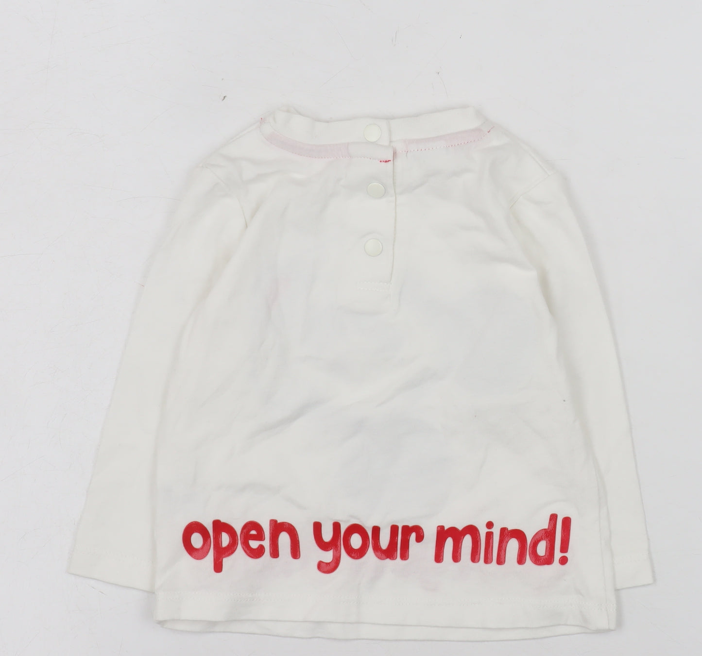 Disney Prénatal Baby Long Sleeve White Cotton T-Shirt 6-9 Months Mickey Print