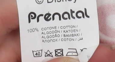 Disney Prénatal Baby Long Sleeve White Cotton T-Shirt 6-9 Months Mickey Print