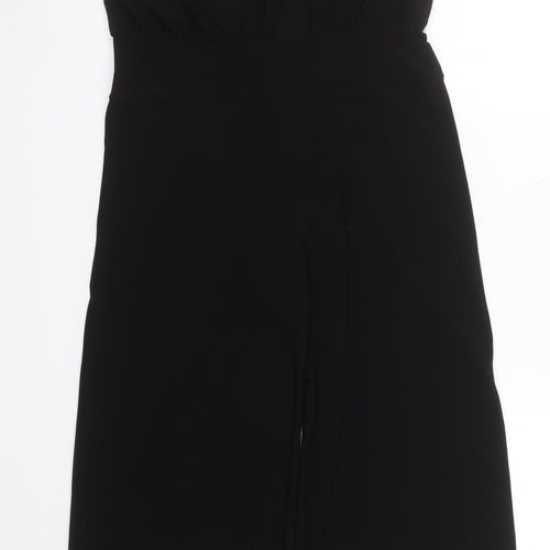 Blu Heaven Women's Black One Shoulder Beaded Wide Leg Jumpsuit Size L