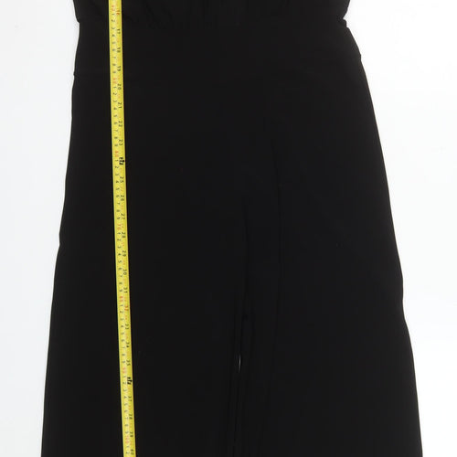 Blu Heaven Women's Black One Shoulder Beaded Wide Leg Jumpsuit Size L