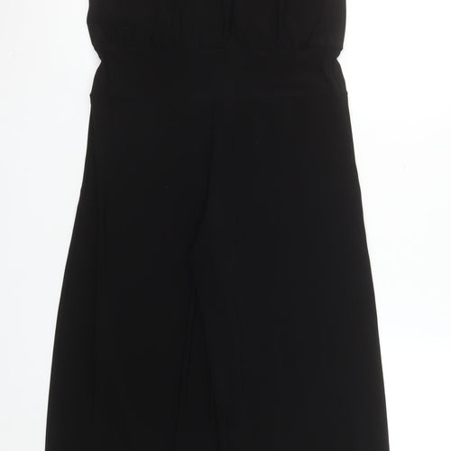 Blu Heaven Women's Black One Shoulder Beaded Wide Leg Jumpsuit Size L