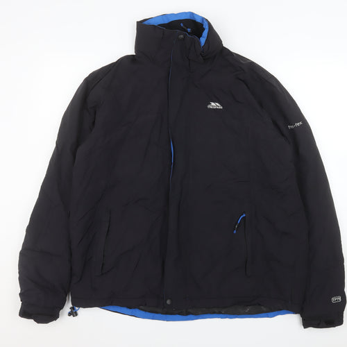Trespass Men's Black L Waterproof Windproof Parka Jacket Lined Size L