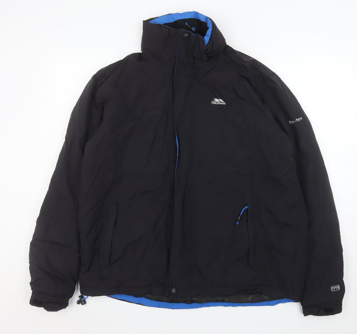 Trespass Men's Black L Waterproof Windproof Parka Jacket Lined Size L